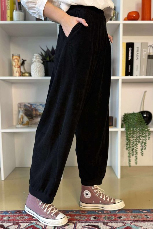 Terry B Classic Relaxed Pant Black